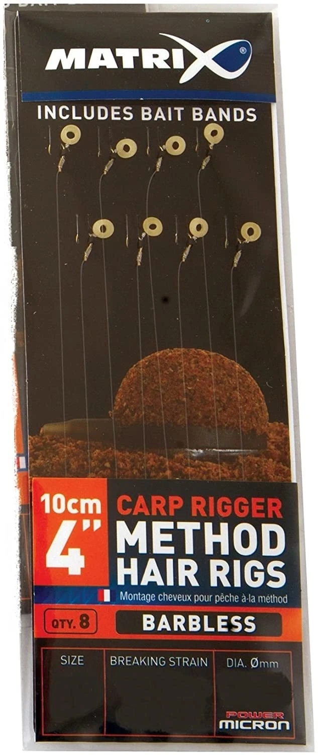 Matrix Carp Rigger Method Hair Rigs Barbless 1 Matrix Carp Rigger Method Hair Rigs Barbless