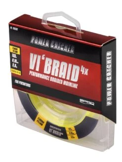 Visuitrusting Winkel 21 Spro V ‘BRAID’ 4X Yellow